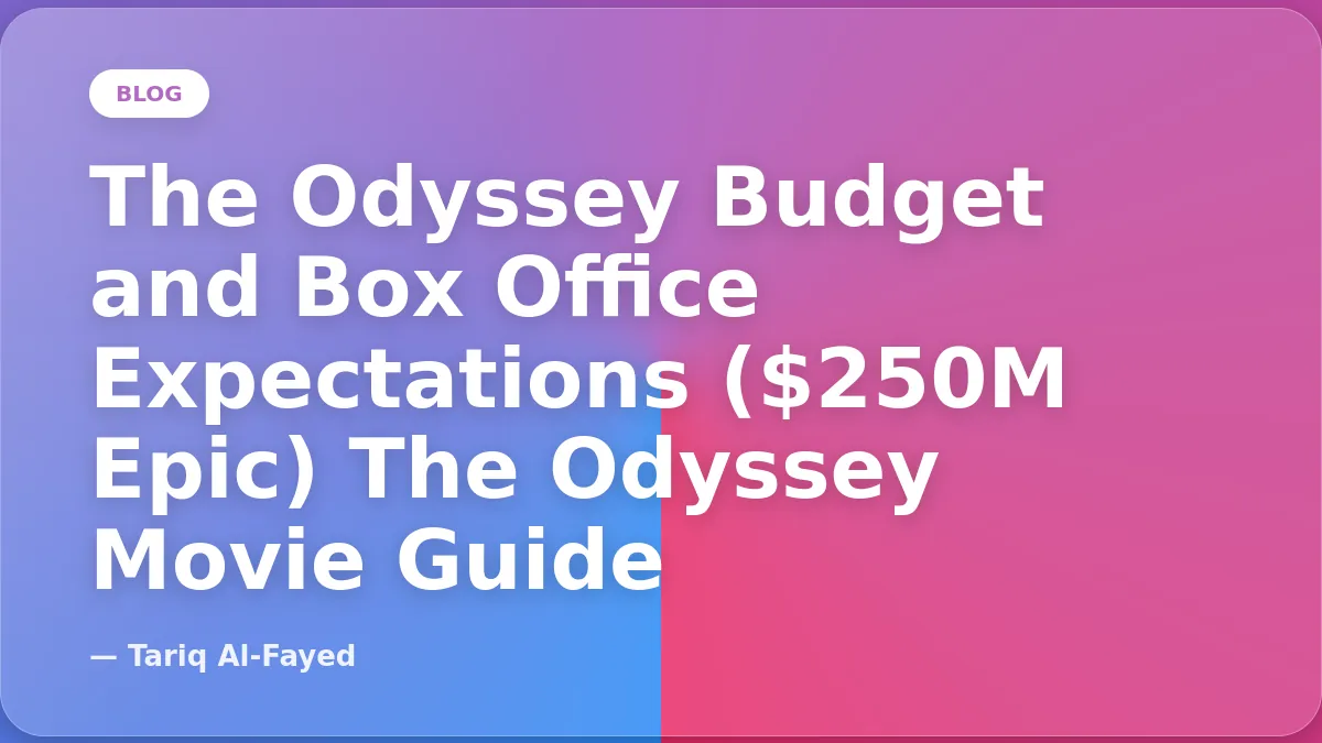 The Odyssey Budget and Box Office Expectations ($250M Epic)